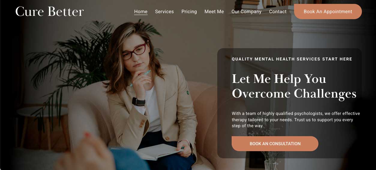 Squarespace Coaches Cure Better template #3